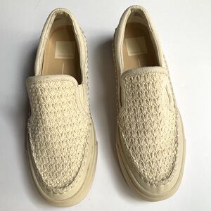 Dolce Vita Platform Slip On Sneaker Size 7.5 with Jute Beige Cream‎